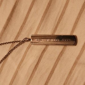 Tiffany & Co silver bar necklace